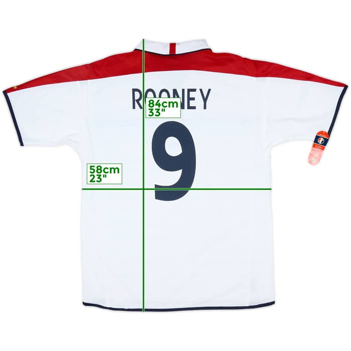 2003-05 England Home Shirt Rooney #9 (XL)