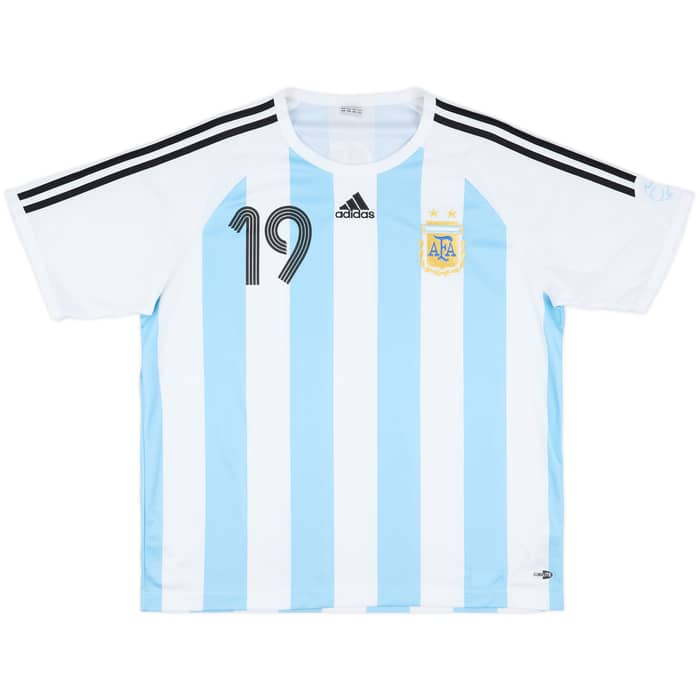 2005-07 Argentina Basic Home Shirt Messi #19 - 8/10 - (XL)