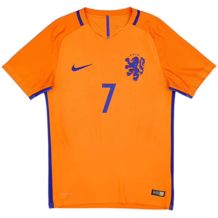 2016-17 Netherlands Authentic Home Shirt Memphis #7 - 6/10 - (S)