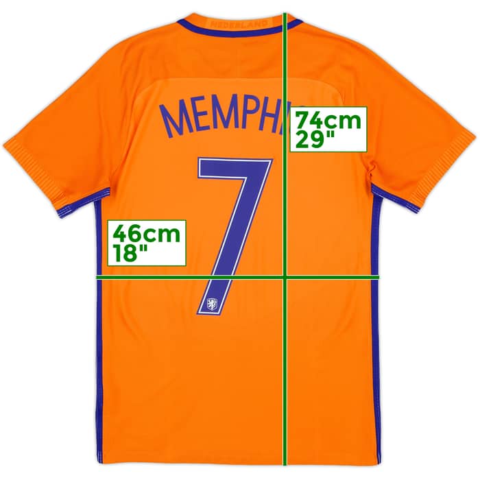 2016-17 Netherlands Authentic Home Shirt Memphis #7 - 6/10 - (S)
