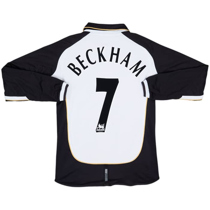 2001-02 Manchester United Centenary Away/Third L/S Shirt Beckham #7 - 8/10 - (S)