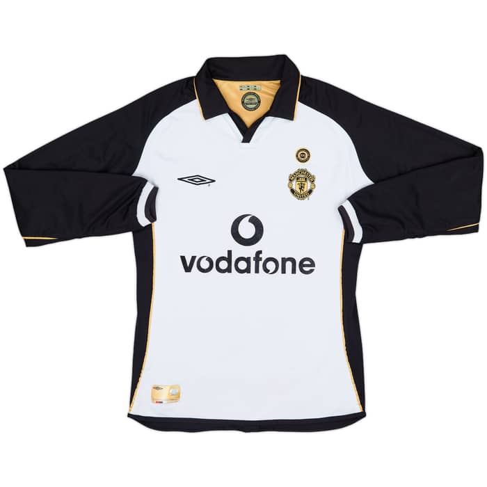 2001-02 Manchester United Centenary Away/Third L/S Shirt Beckham #7 - 8/10 - (S)