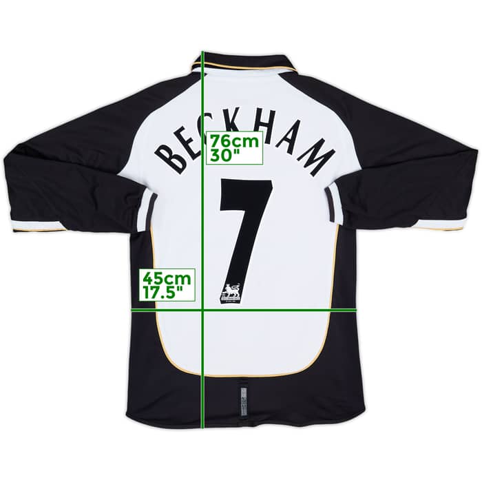 2001-02 Manchester United Centenary Away/Third L/S Shirt Beckham #7 - 8/10 - (S)