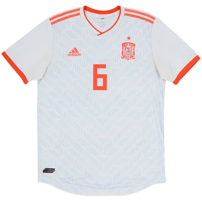 2018-19 Spain Authentic Away Shirt A.Iniesta #6 - 7/10 - (L)