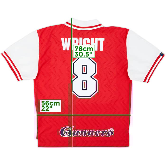 1996-98 Arsenal Home Shirt Wright #8 - 9/10 - (XL)