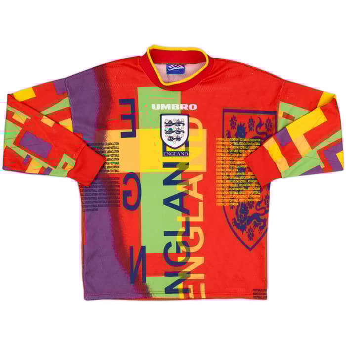 1995-96 England GK Shirt & Shorts #1 - 7/10 - (M)