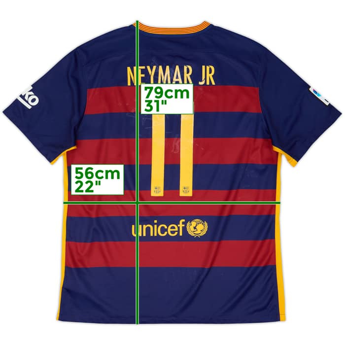 2015-16 Barcelona Home Shirt Neymar #11 - 4/10 - (XL)