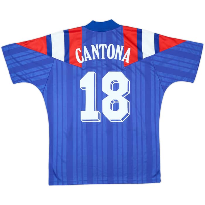 1992-94 France Home Shirt Cantona #18 - 9/10 - (L/XL)