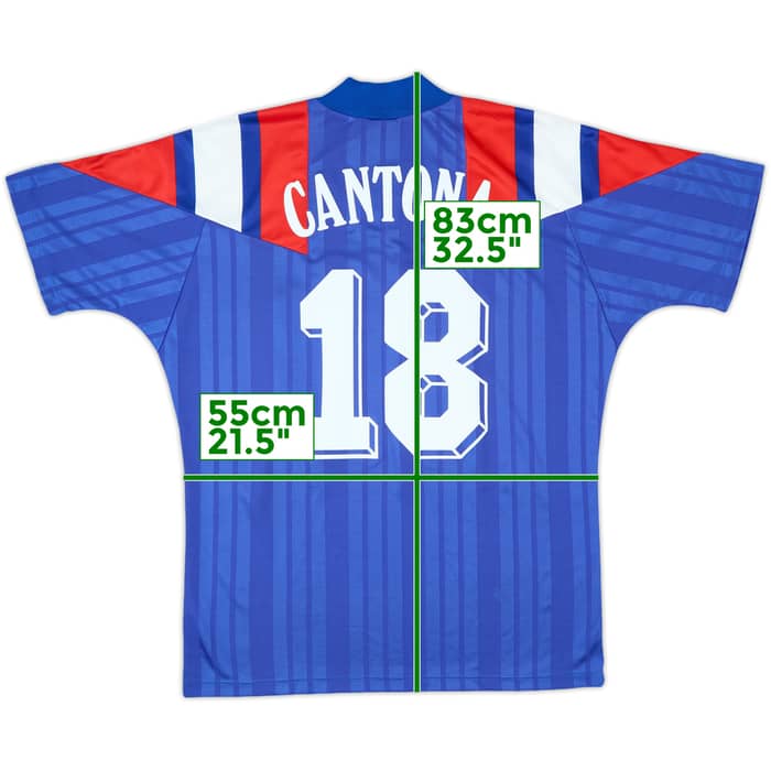 1992-94 France Home Shirt Cantona #18 - 9/10 - (L/XL)
