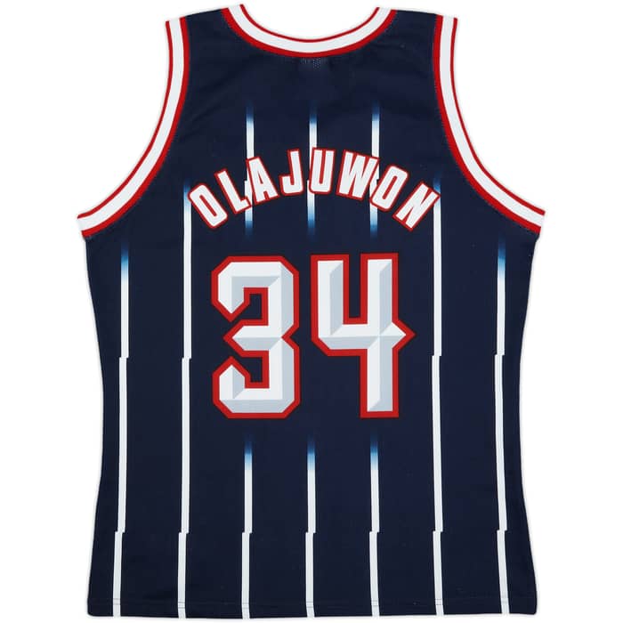 1995-01 Houston Rockets Olajuwon #34 Champion Away Jersey - 8/10 - (L)