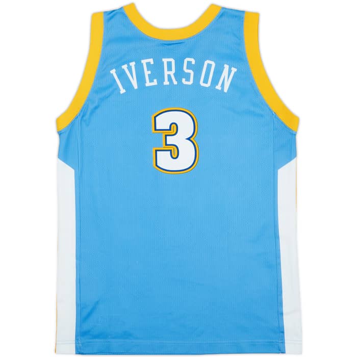 2006-08 Denver Nuggets Iverson #3 Champion Away Jersey - 9/10 - (XL.Boys)