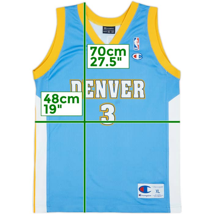 2006-08 Denver Nuggets Iverson #3 Champion Away Jersey - 9/10 - (XL.Boys)
