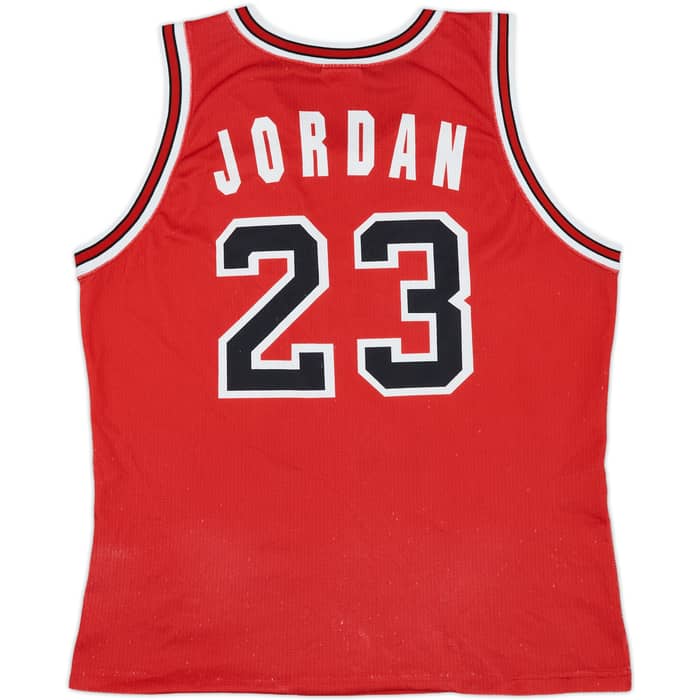 1991-98 Chicago Bulls Jordan #23 Champion Away Jersey - 5/10 - (L)