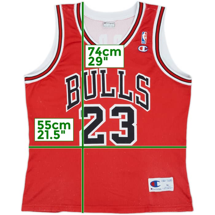 1991-98 Chicago Bulls Jordan #23 Champion Away Jersey - 5/10 - (L)
