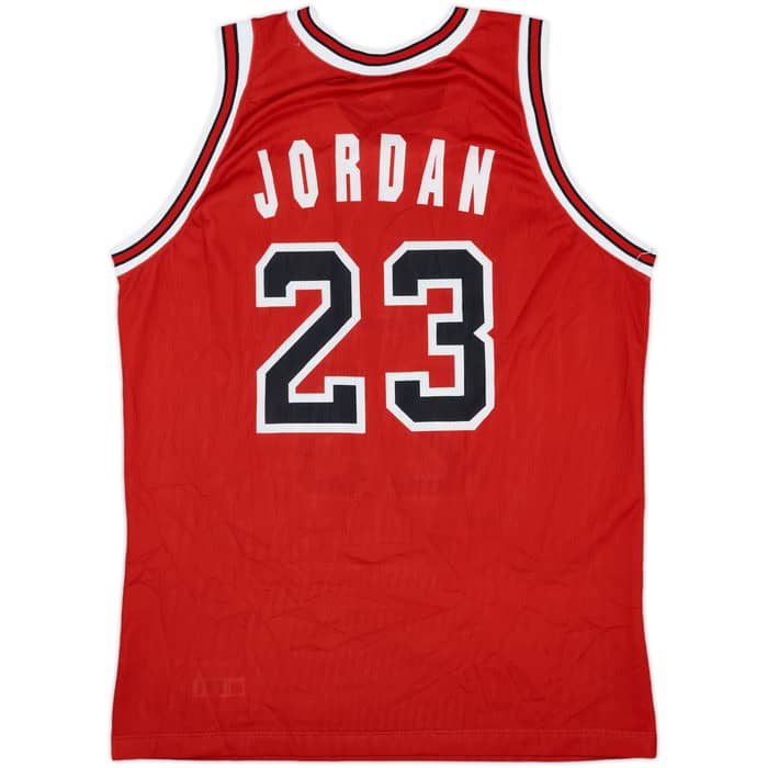 1991-98 Chicago Bulls Jordan #23 Champion Away Jersey - 8/10 - (XL)