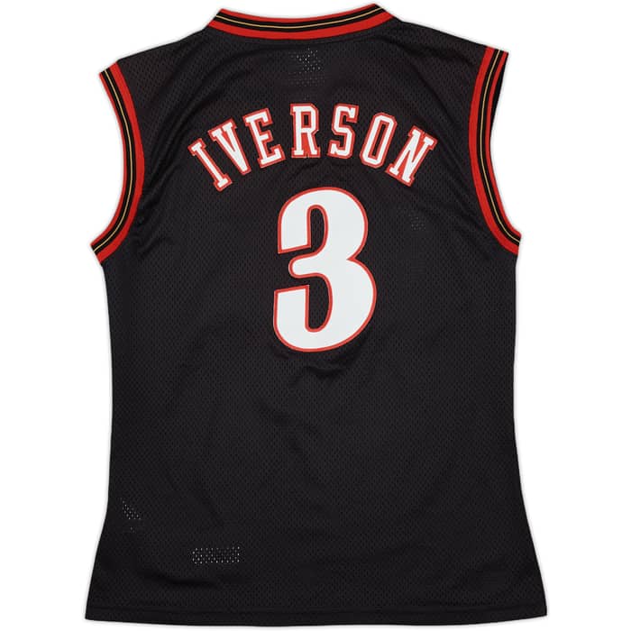 2000-06 Philadelphia 76ers Iverson #3 Champion Authentic Away Jersey - 5/10 - (XS)