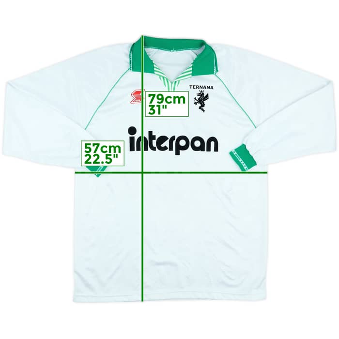 1990-91 Ternana Match Issue Away L/S Shirt #8