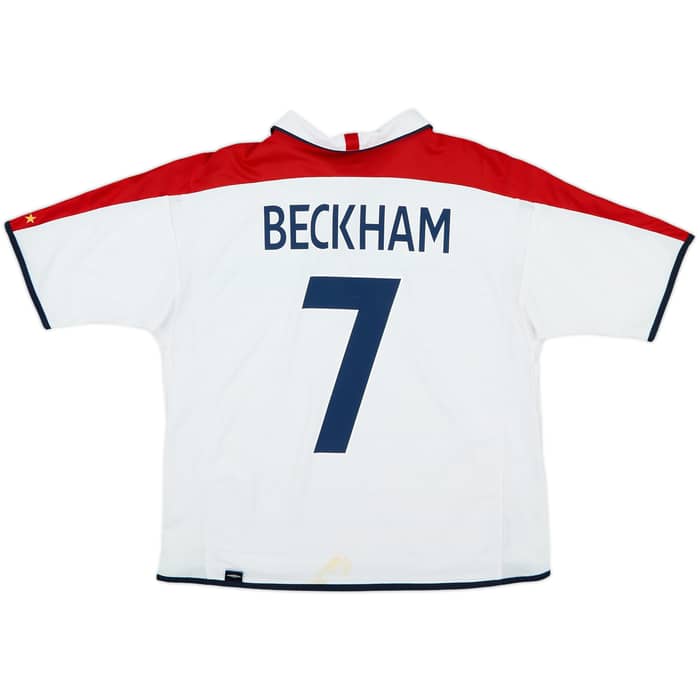 2003-05 England Home Shirt Beckham #7 - 5/10 - (L)