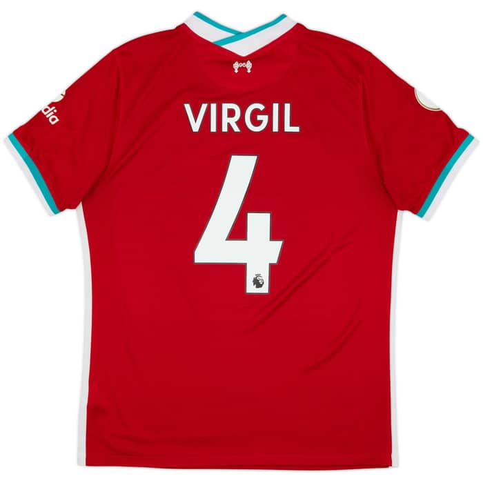 2020-21 Liverpool Home Shirt Virgil #4 - 7/10 - (L)
