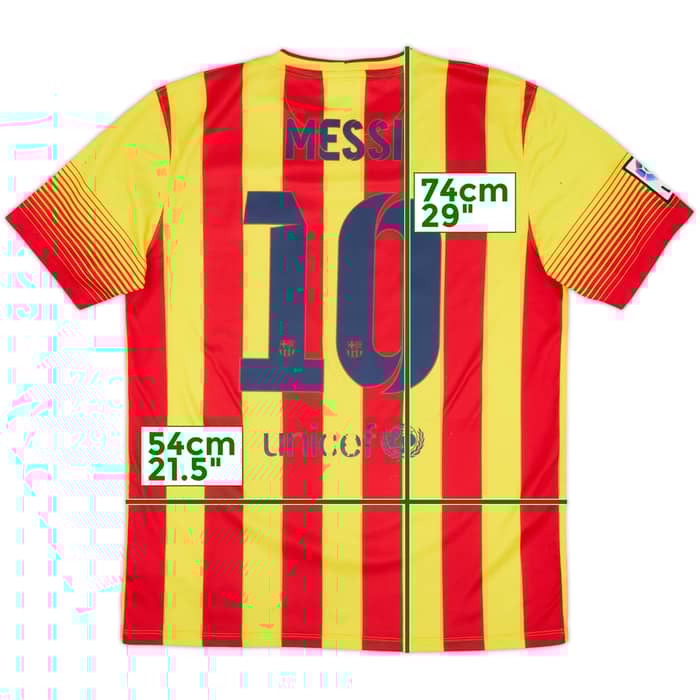 2013-15 Barcelona Camiseta Visitante Messi #10 - 5/10 - (L)