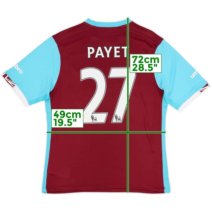2016-17 West Ham Home Shirt Payet #27 (M)
