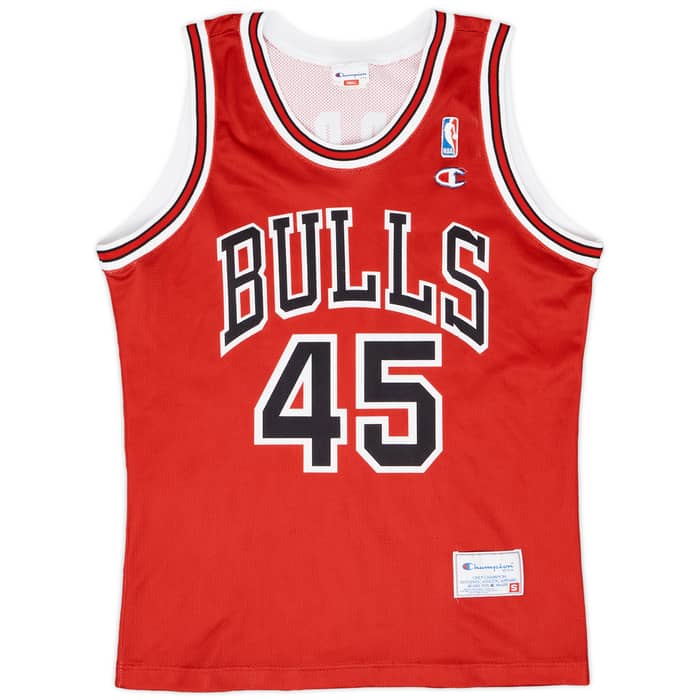 1995 Chicago Bulls Jordan #45 Champion Away Jersey - 9/10 - (S)