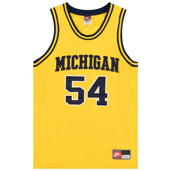 1996-98 Authentic Michigan Wolverines Traylor #54 Nike Jersey (Alternate) L