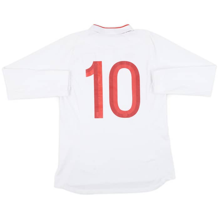 2012-13 England Home L/S Shirt #10 (M)