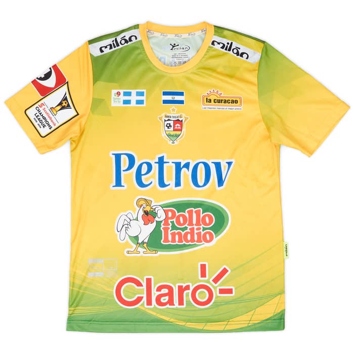 2015-16 Santa Tecla Match Issue Champions League Away Shirt Chavarría #15