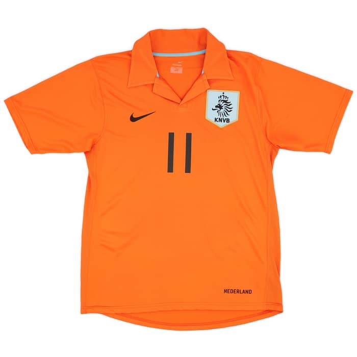 2006-08 Netherlands Home Shirt Robben #11 - 9/10 - (S)