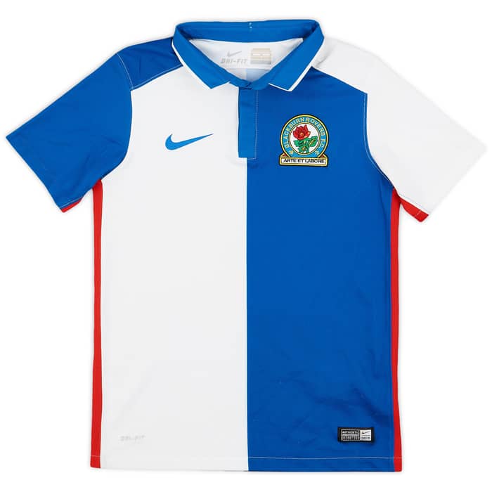 2015-16 Blackburn Home Shirt Henley #2 - 8/10 - (M.Boys)