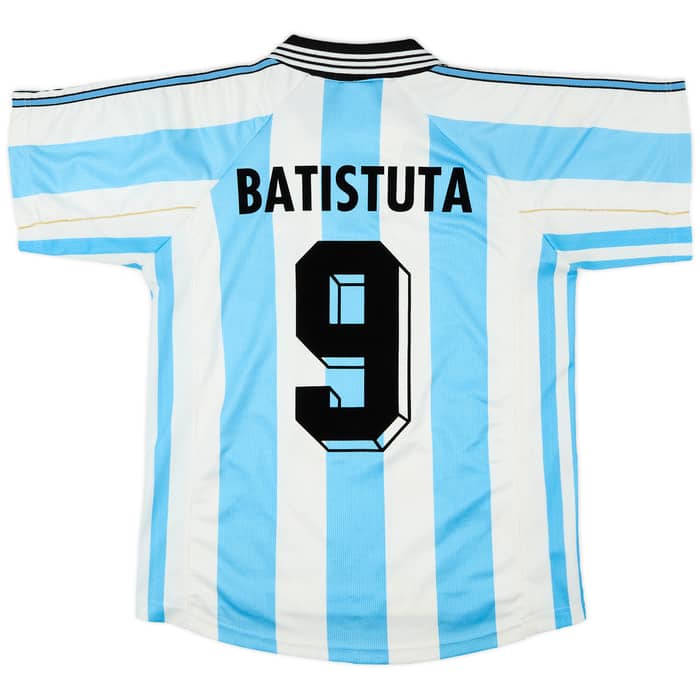 1998-99 Argentina Home Shirt Batistuta #9 - 9/10 - (XS)