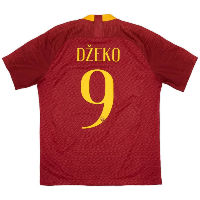 2018-19 Roma Authentic Home Shirt Dzeko #9 - 7/10 - (L)