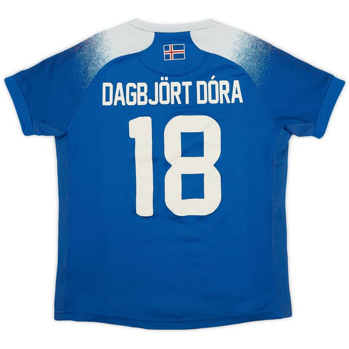 2018-19 Iceland Home Shirt Dagbjort Dora #18 - 6/10 - (XXS)