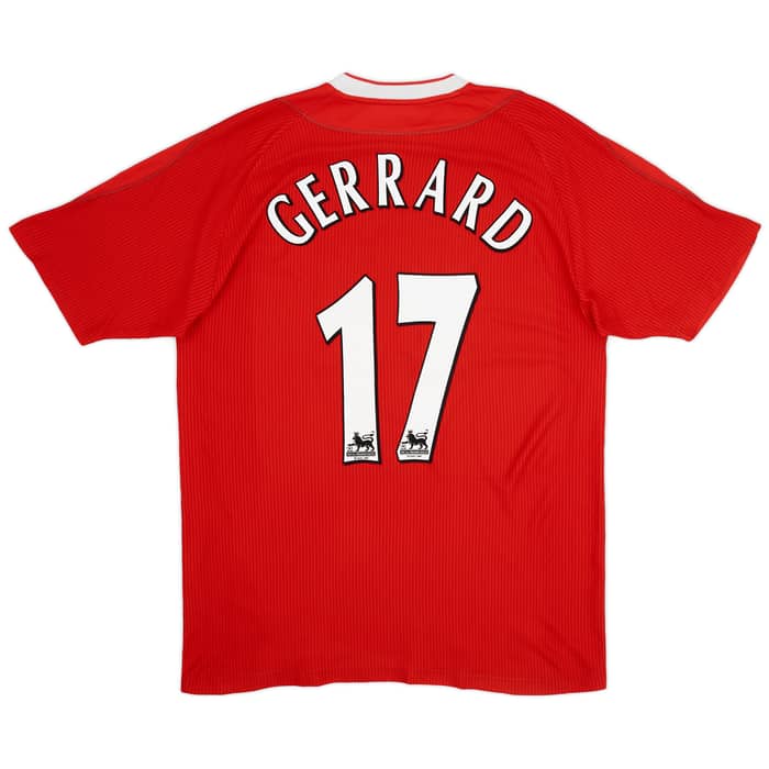 2002-04 Liverpool Home Shirt Gerrard #17 - 6/10 - (L)