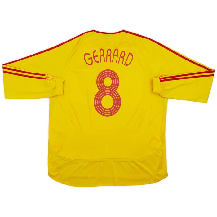 2006-07 Liverpool Away L/S Shirt Gerrard #8 - 6/10 - (XXL)