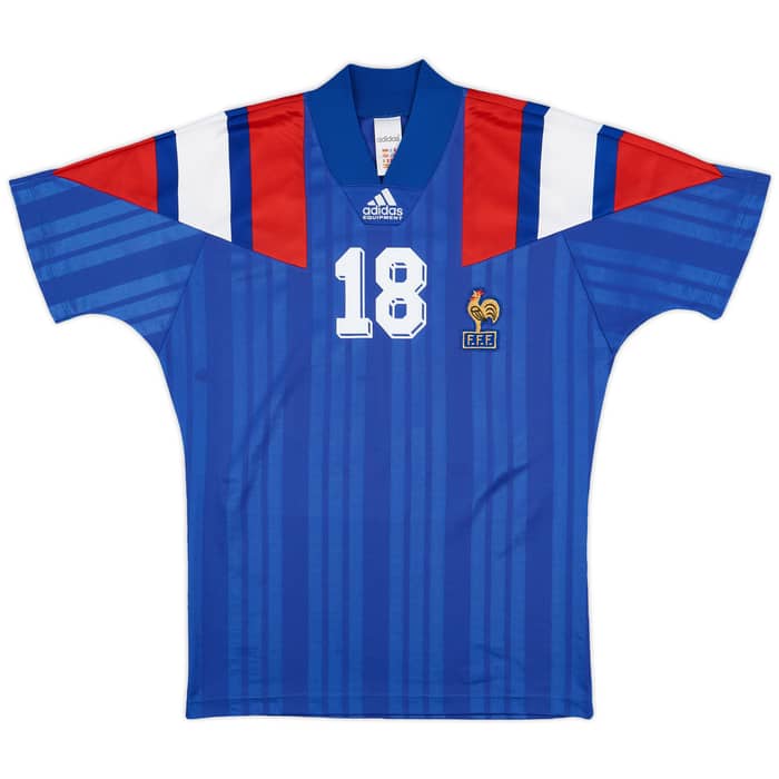 1992-94 France Home Shirt Cantona #18 - 9/10 - (S)