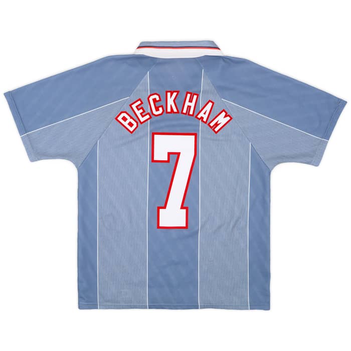 1996-97 England Away Shirt Beckham #7 - 8/10 - (M)