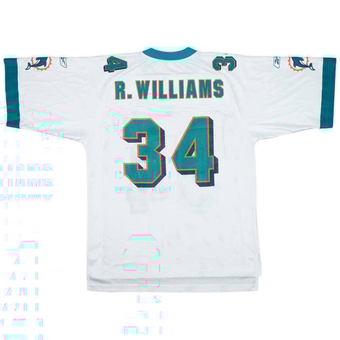 2002-03 Miami Dolphins R.Williams #34 Reebok On Field Away Jersey - 8/10 - (M)
