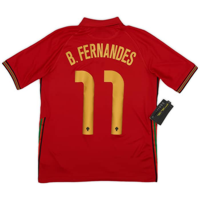 2020-21 Portugal Home Shirt B.Fernandes #11 (XL.Boys)