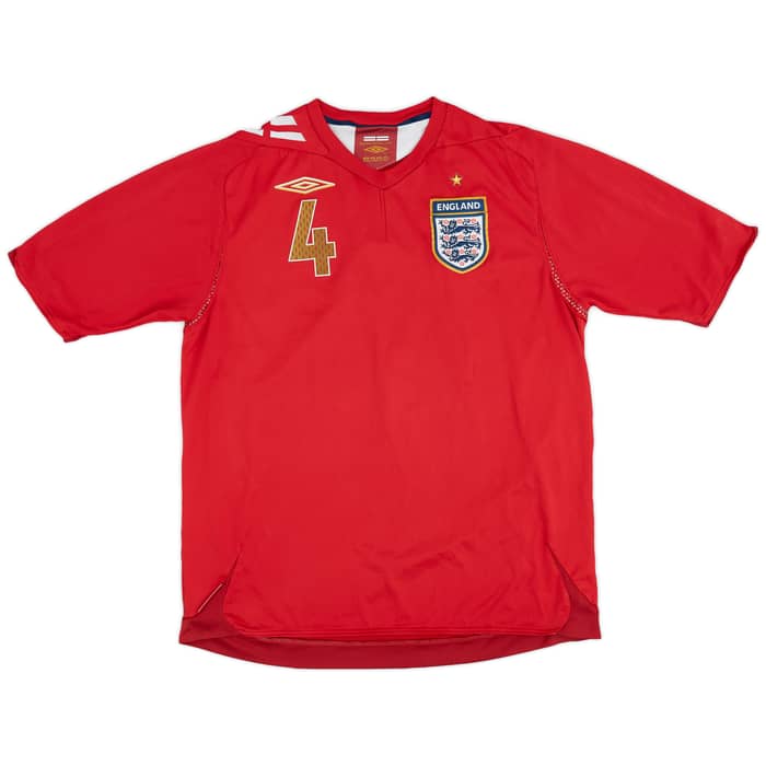 2006-08 England Away Shirt Gerrard #4 - 7/10 - (L)
