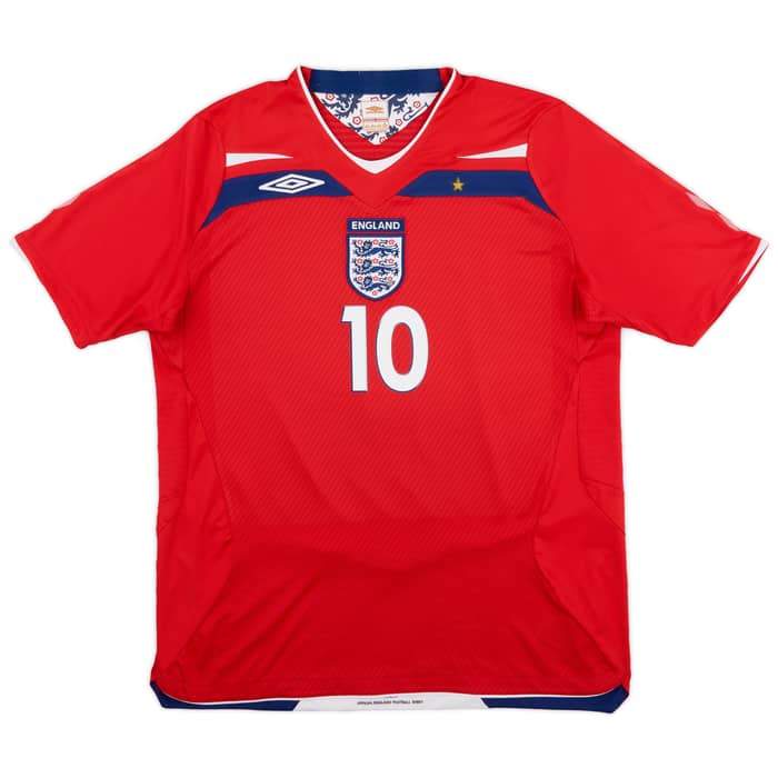 2008-10 England Away Shirt Rooney #10 - 8/10 - (L)