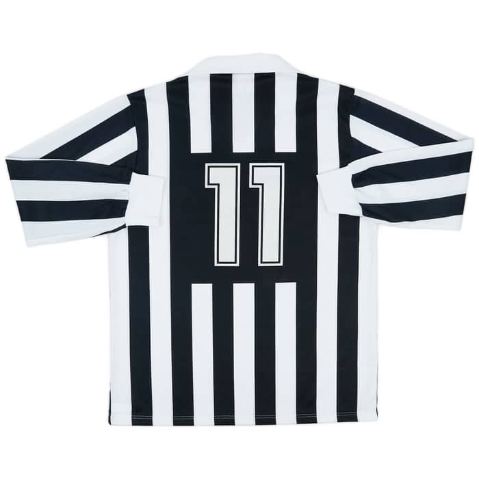 1989-90 Juventus Basic European Home L/S Shirt #11 - 9/10 - (XL)