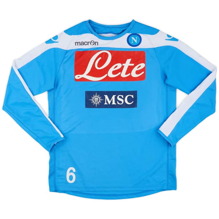 2011-12 Napoli Macron Player Issue Training L/S Shirt #6 - 7/10 - (M)