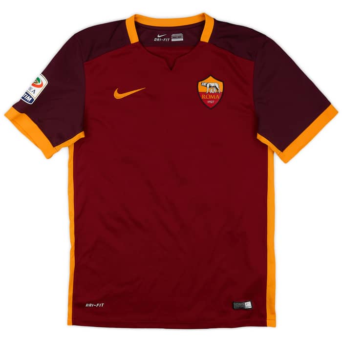 2015-16 Roma Home Shirt Florenzi #24 - 6/10 - (S)