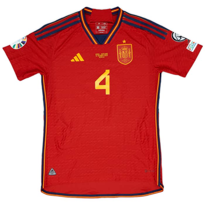 2022-23 Spain Match Issue Home Shirt Pau #4