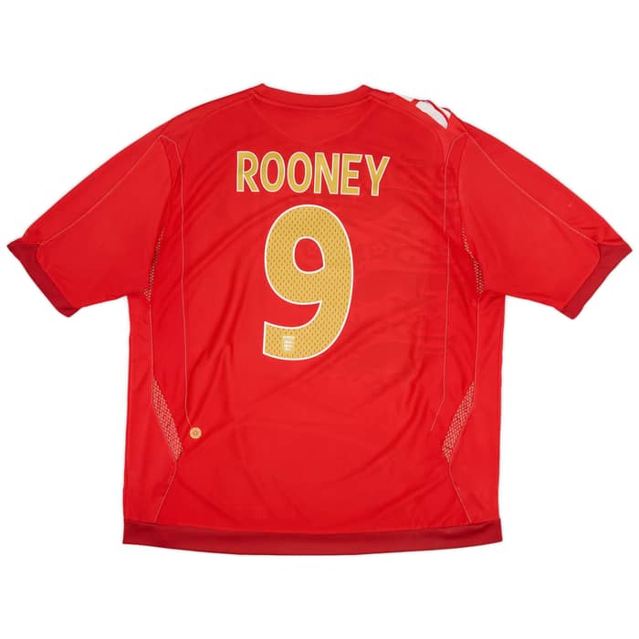 2006-08 England Away Shirt Rooney #9 - 5/10 - (XXL)