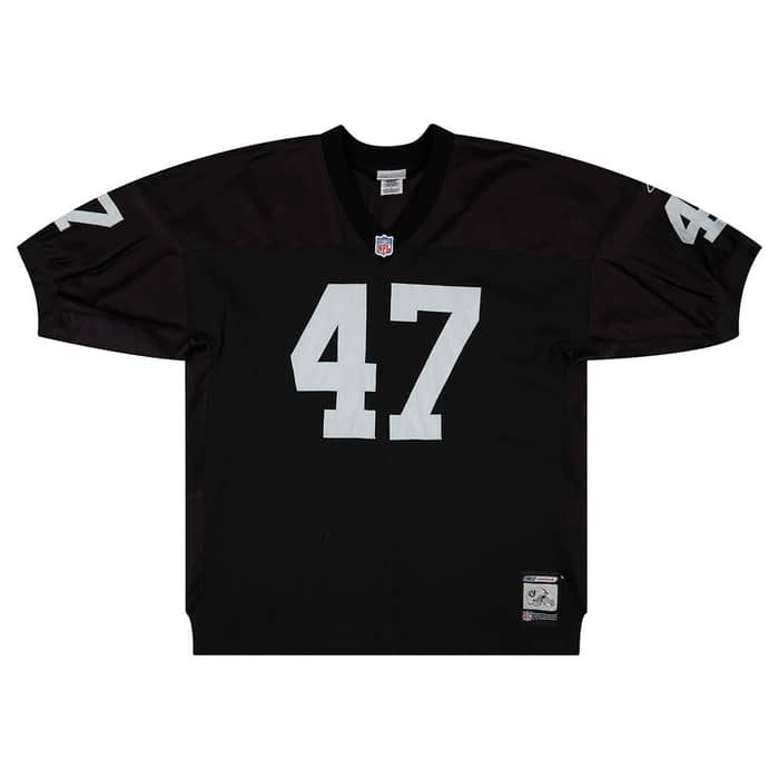 2001 Oakland Raiders Wheatley #47 Authentic Reebok Jersey (Home) 3XL