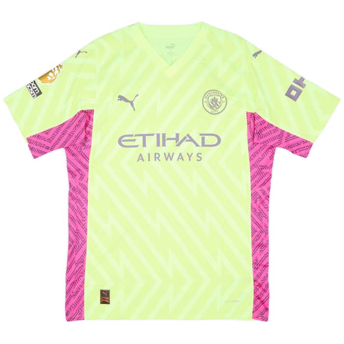 2023-24 Manchester City Match Issue GK Shirt Ortega Moreno #18