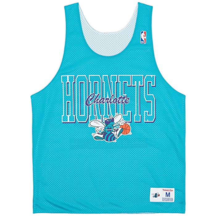 2013-14 Charlotte Hornets Mitchell & Ness Reversible Training Jersey - 8/10 - (M)